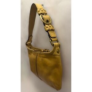 Vintage COACH Bleecker Tattersall Tan Leather Shoulder Bag 11415